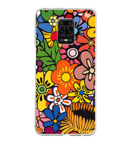 PrintiFy Xiaomi Redmi Note 9 Pro ile Uyumlu 1mm Slim Fit Retro Colors 2 Baskılı Şeffaf  Kılıf