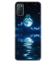 TCL 20E Kılıf Resimli Silikon Kılıf Night Moon 1133