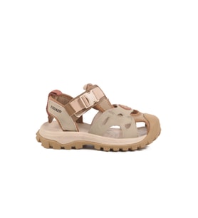 Guja Bej Cırtlı Hafif Unisex Çocuk Spor Sandalet 25Y614 F (Bej)
