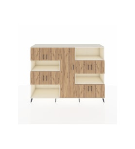 Hyperion Dolap 10 Raflı 9 Kapaklı 220x44x163 Aytaşı-Çam/Aytaşı