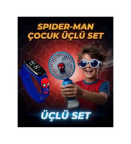 Renkli Dijital Çocuk Saati ve Figürlü Gözlük Seti, Kutulu 75cm