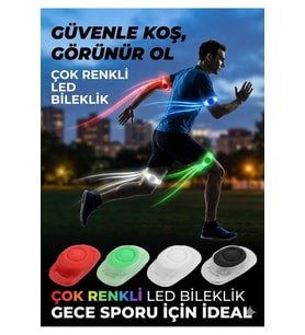 MCG Gece Koşu Bilekliği: Su Geçirmez, 2 Fonksiyonlu, Işıklı Güvenlik Bandı