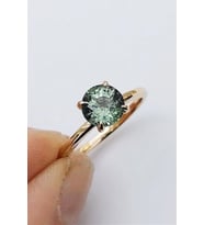 BELÇİKA EVLİLİK TEKLİF GREEN TOPAZ YÜZÜK - AK746