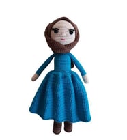 Mavi Şura Bebek Amigurumi Organik Oyuncak