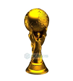 FLEXIS WE MAKE IT POSSIBLE FOR YOU FLEXIS DÜNYA KUPASI MAKETİ 15 cm DEV BOY GOLD KAPLAMA