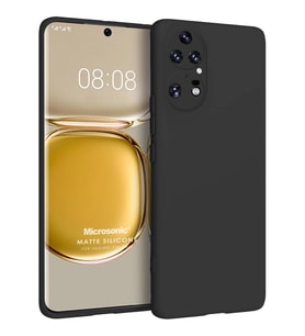 Microsonic Matte Silicone Huawei P50 Pro Kılıf Siyah