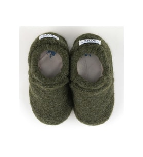 Hopfrög Recycled Woo Wooly Yünlü Haki Barefoot Patik (Hediye Seti)