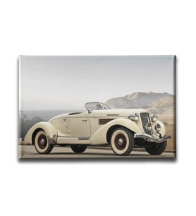 Klasik Beyaz Araba  Canvas Tablo ATY106