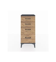 Arges Komodin 4 Çekmeceli 44x30x96 Antrasit-Çam