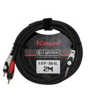 KIRLIN LGY-364L LIGHTGEAR Y-CABLE 2 METRE 3.5 MM TRS - 2 X RCA SES KABLOSU