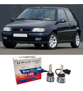 Citroen Saxo Led Xenon Uzun + Kısa Far Ampulü H4 Duo Yeni Seri Beyaz