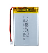 Powermaster 3.7 Volt 500 Mah Lityum Polimer Şarjlı Pil 3X34X50 mm Akıllı Saat Kulaklık Pili