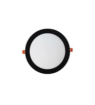 18W Sıva Altı Yuvarlak Siyah Led Panel 3200K Sarı Işık 2 Adet