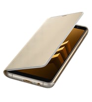 Galaxy A8 Plus (2018) ile Uyumlu Neon Flip Koruyucu Kılıf Altın EF-FA730PFEGWW
