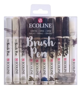 Talens Ecoline Brush Pen 10lu Set Gri Renkler 9805