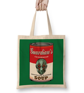 Guardians Of The Galaxy Destroyer Soup Warhol Bez Çanta Uzun Saplı