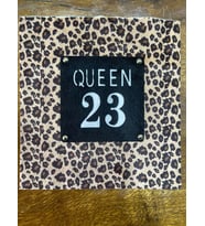 21X23 CM QUEEN YAILI LEOPAR APLİKE ARMA DİKİŞ HOBİ AKSESUARI