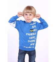 Toontoy Erkek Çocuk Ön Ve Kol Baskılı Sweatshirt (Saks)