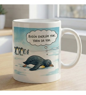 BK Gift Nihilist Penguen Beyaz Kupa Bardak -9, Ofis ve Hediye Kupası, Arkadaşa Hediye