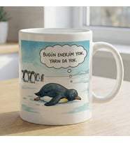 BK Gift Nihilist Penguen Beyaz Kupa Bardak -9, Ofis ve Hediye Kupası, Arkadaşa Hediye