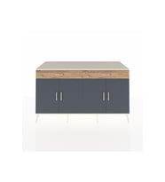Kronos Konsol 4 Raflı 2 Çekmeceli 4 Kapaklı 176x59x99 Aytaşı-Antrasit/Çam
