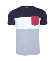 T8592 DEWBERRY ERKEK T-SHIRT-AÇIK LACİVERT