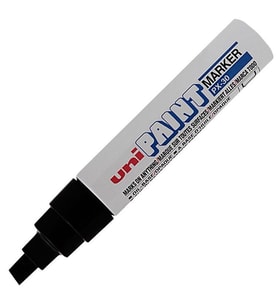 Uni PX-30 Paint Marker 4.0-8.5mm Kesik Uç Boyama Markörü Siyah 