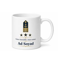 İsme Özel Yüzbaşı Yazılı Kupa Bardak Asker Hediye Özel Tasarım