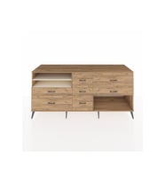 Kronos Konsol 2 Raflı 7 Çekmeceli  220x59x99 Çam-Aytaşı/Çam