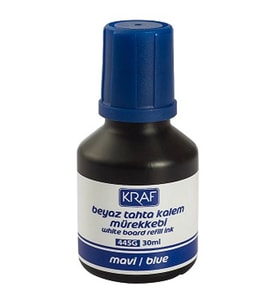 KRAF 445G BEYAZ TAHTA KALEM MÜREKKEBİ MAVİ 30ML.