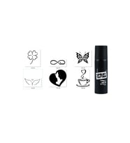 Sevgi Modelleri Spray Tattoo Geçici Dövme Yapma Seti Siyah Sprey Dövme