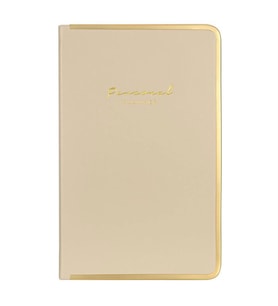 Victoria s Journals Monaco Vegan Deri Sert Kapak 13x21 Çizgili Defter Krem 123-0234