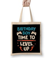 Video Games Time To Level Up Birthday Boy Bez Çanta Uzun Saplı