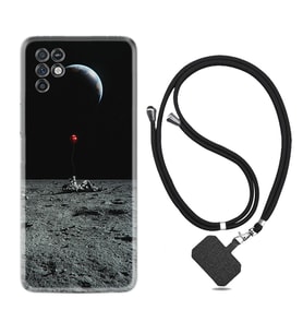 INFINIX Note 11 Pro Note 10 Hot 9 Play Kılıf Boyun Askılı Silikon Astronoot Red Baloon 1608