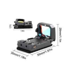 Vism Flipdot Reflex M2 Red Dot Sight Katlanabilir Optik, İçin 22mm Reflex Nişangâh