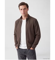 LCWAIKIKI Classic Kahverengi Dik Yaka Erkek Fermuarlı Sweatshirt