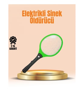 Mey İthalat® Elektrikli Sinek Raketi Yüksek Voltajlı, Güvenli ve Taşınabilir