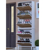 Eliusta Cover 72 Cm Ayakkabılık Dış Kapı/Koridor/Giyim Odası Uygun Meşe Renk 72x205x26 cm Ayakkabılık