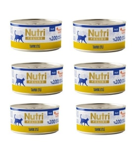 Nutri Feline Pürüzsüz Lezzet: Tavuk Etli Tahılsız Pate (6x70g) - Ezme Kıvamında Yaş Mama