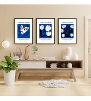 Picasso Duvar Tablosu Çerçeveli 3'lü Set Siyah Renk 21 x 30 Boyut/Ebat (Standart)