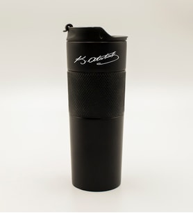 Tasarımlı Atatürk İmzalı Siyah Termos/French Press