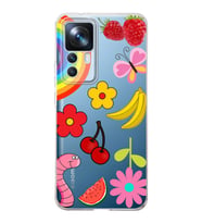 PrintiFy Xiaomi Mi 12T ile Uyumlu 1mm Slim Fit Water Color 5 Baskılı Şeffaf  Kılıf