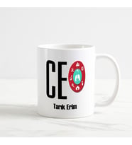 Kişiye Özel Ceo Kupa Bardak (2. Tasarım) (Beyaz)