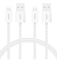 Belkin 2'Li Örgülü Usb-A - Lightning Kablo 1,5 M, Yumuşak, Esnek Ve Hızlı Şarj Kablosu, Iphone 14 Ve