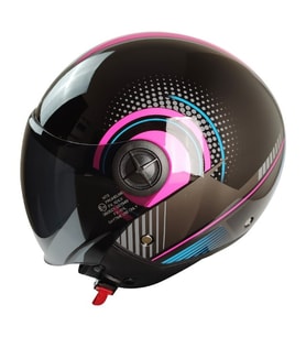 FX101 Pink Women Motosiklet Kaskı Yarım Açık Kadın Motorcu Kask