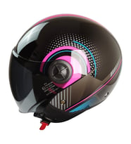 FX101 Pink Women Motosiklet Kaskı Yarım Açık Kadın Motorcu Kask