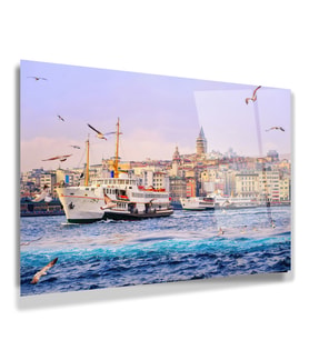 İstanbul Manzarası Cam Tablo