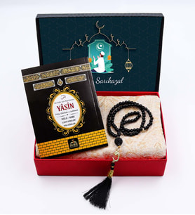 Kişiye Özel Kutulu Yasin-i Şerif & Seccade & Namaz Tesbihi Hediye Seti