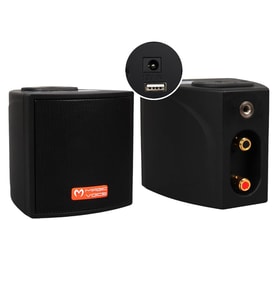 Magicvoice MV-18 30 Watt Hat Trafolu USB'li Sütun Hoparlör 2'Li Takım Okul Cami Konferans Salonu Hoparlörü
