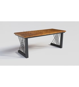Ntconcept Karmen Açık Ceviz Masif Ağaç Ofis ve Çalışma Masası(75cm-140cm)